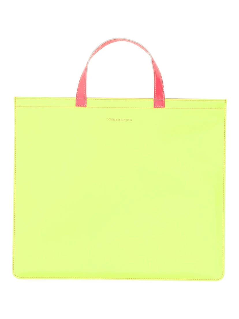 SUPER FLUO LEATHER TOTE BAG