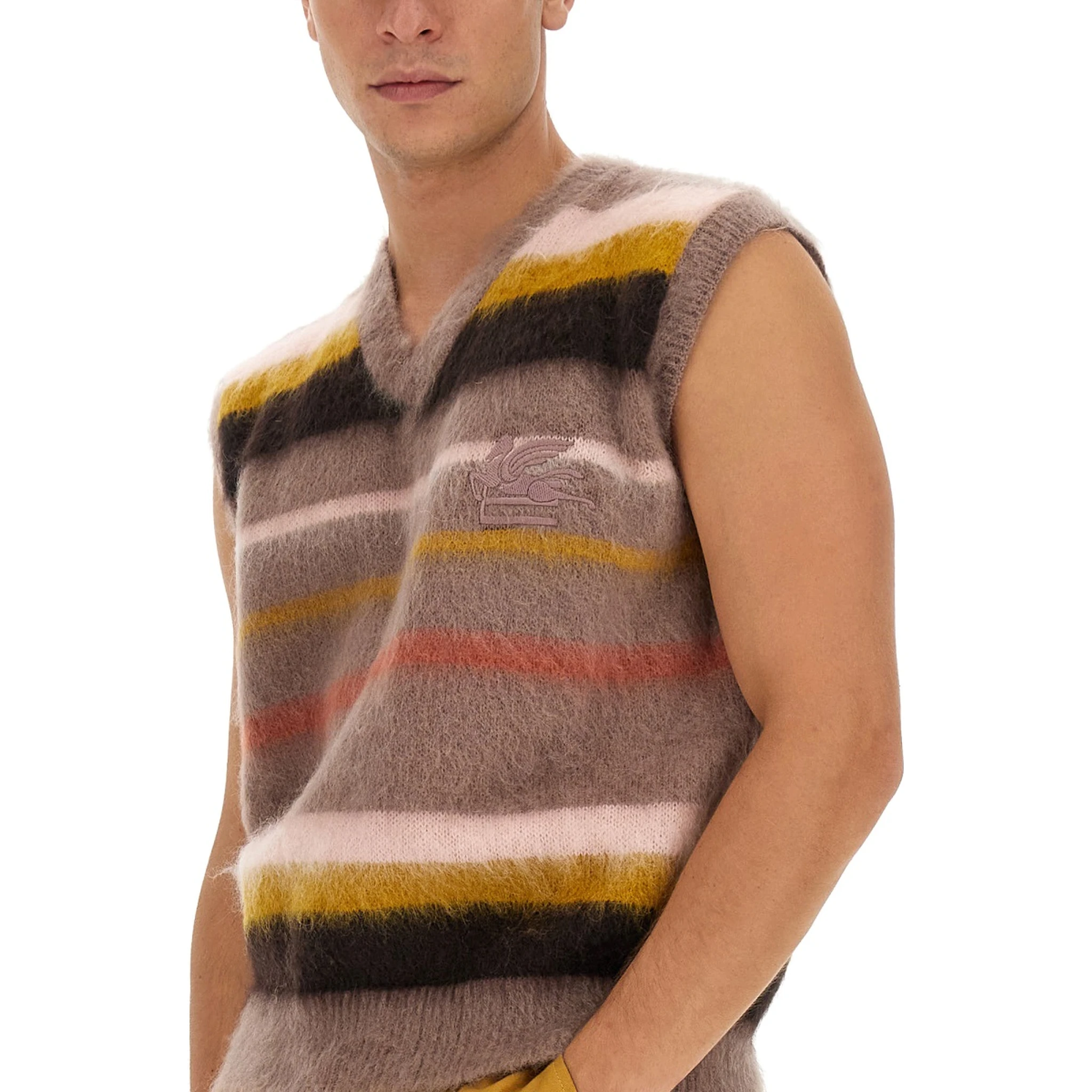 VEST WITH STRIPE PATTERN