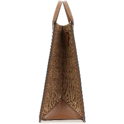 SHOPPER BAG WITH ALLOVER LOGO