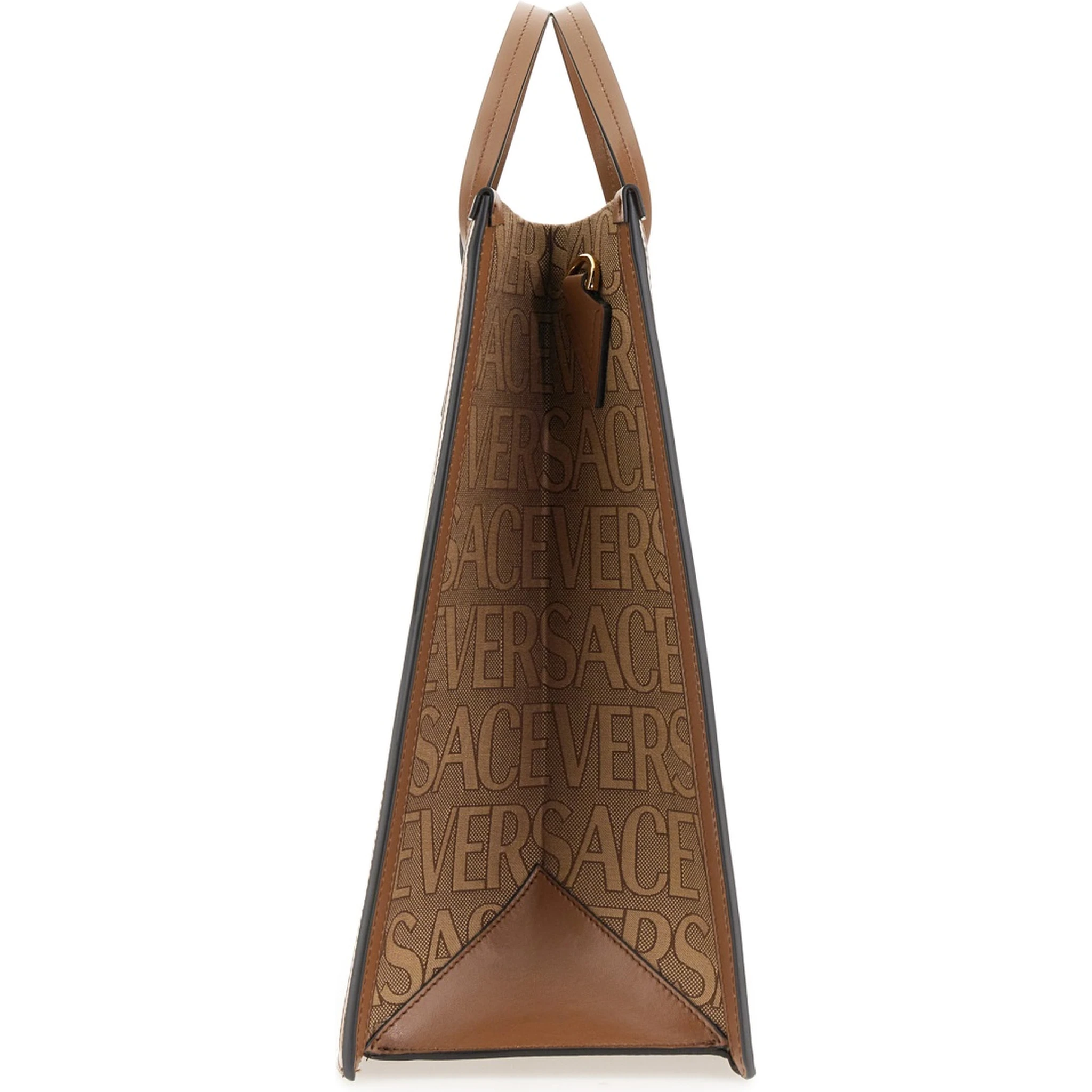 SHOPPER BAG WITH ALLOVER LOGO