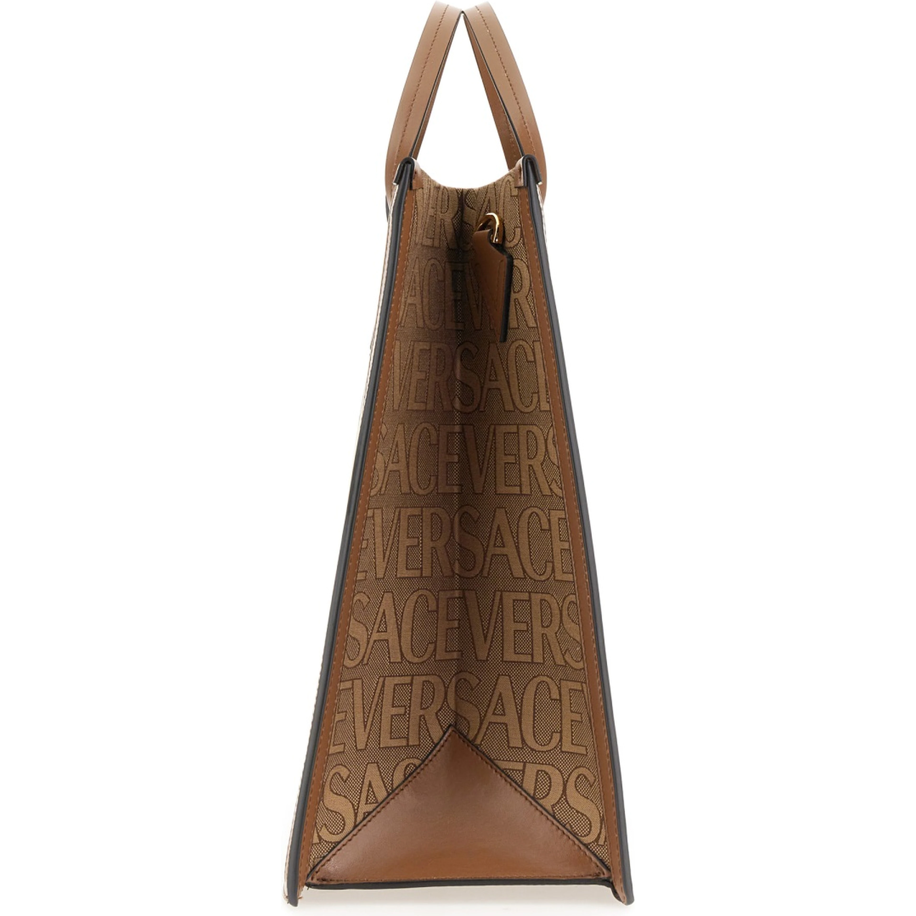 SHOPPER BAG WITH ALLOVER LOGO