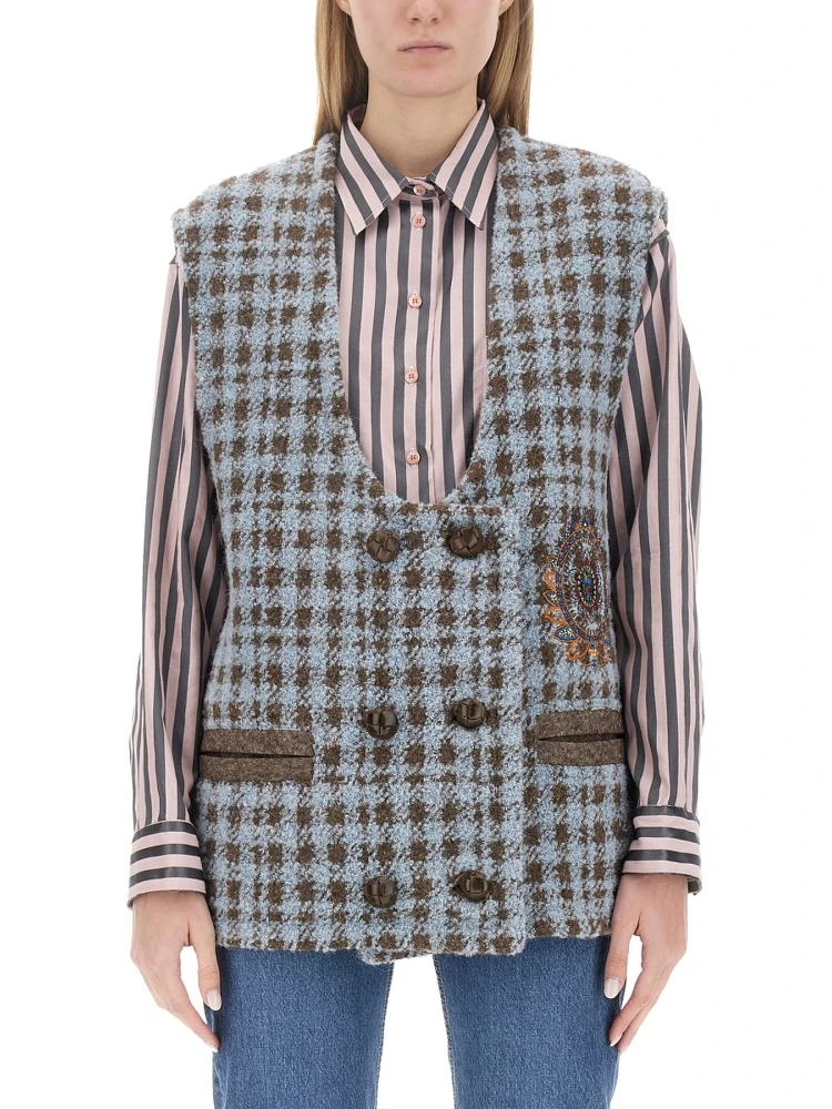 HOUNDSTOOTH OVER VEST