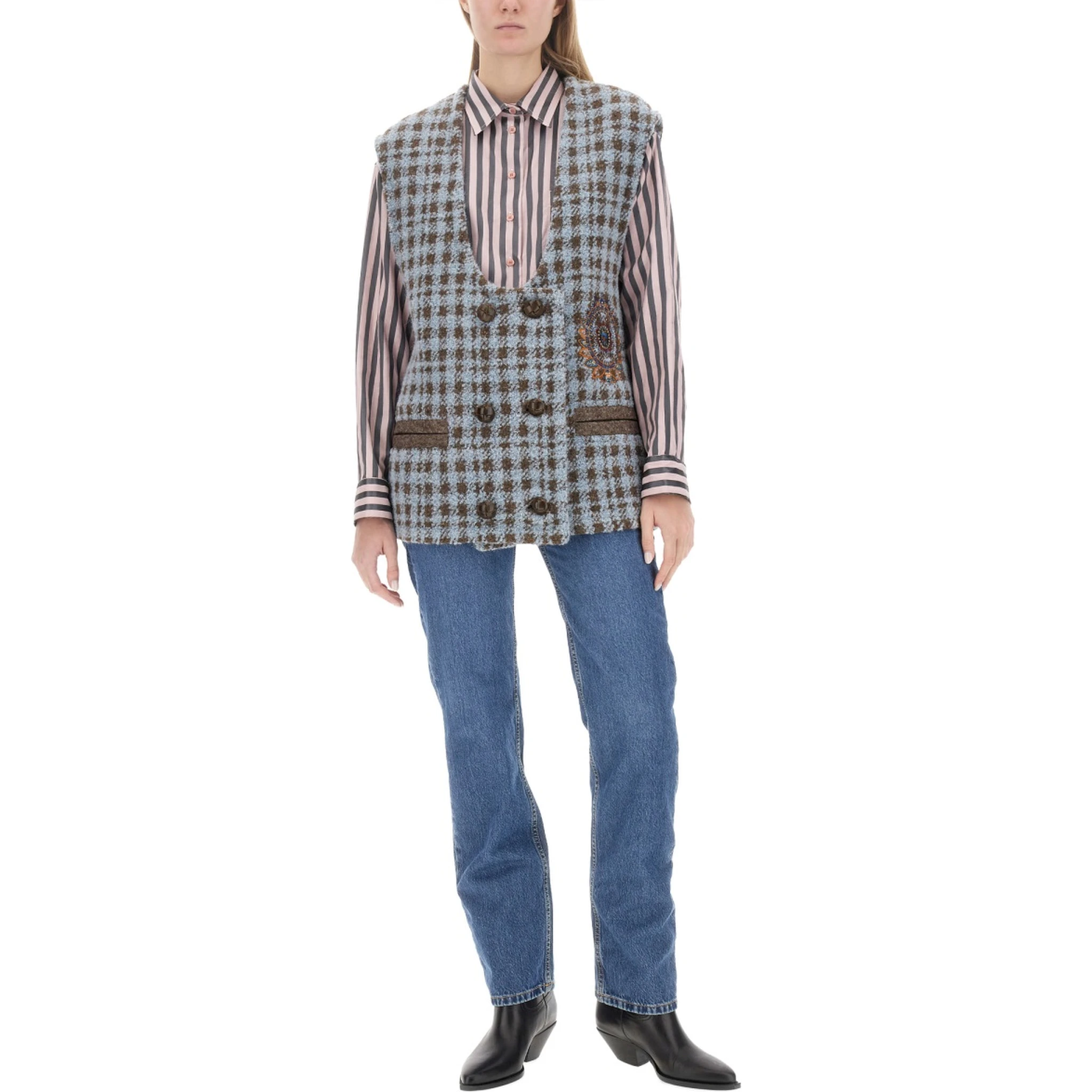 HOUNDSTOOTH OVER VEST