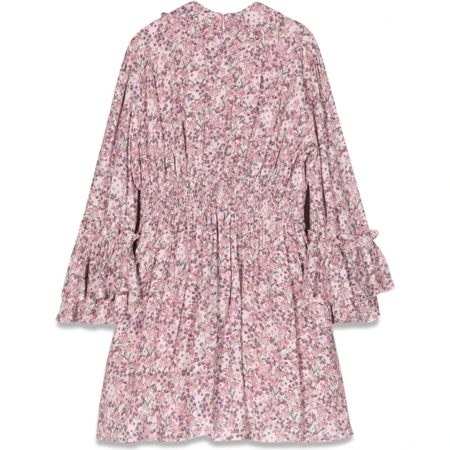 dress with ruffled collar and sleeves