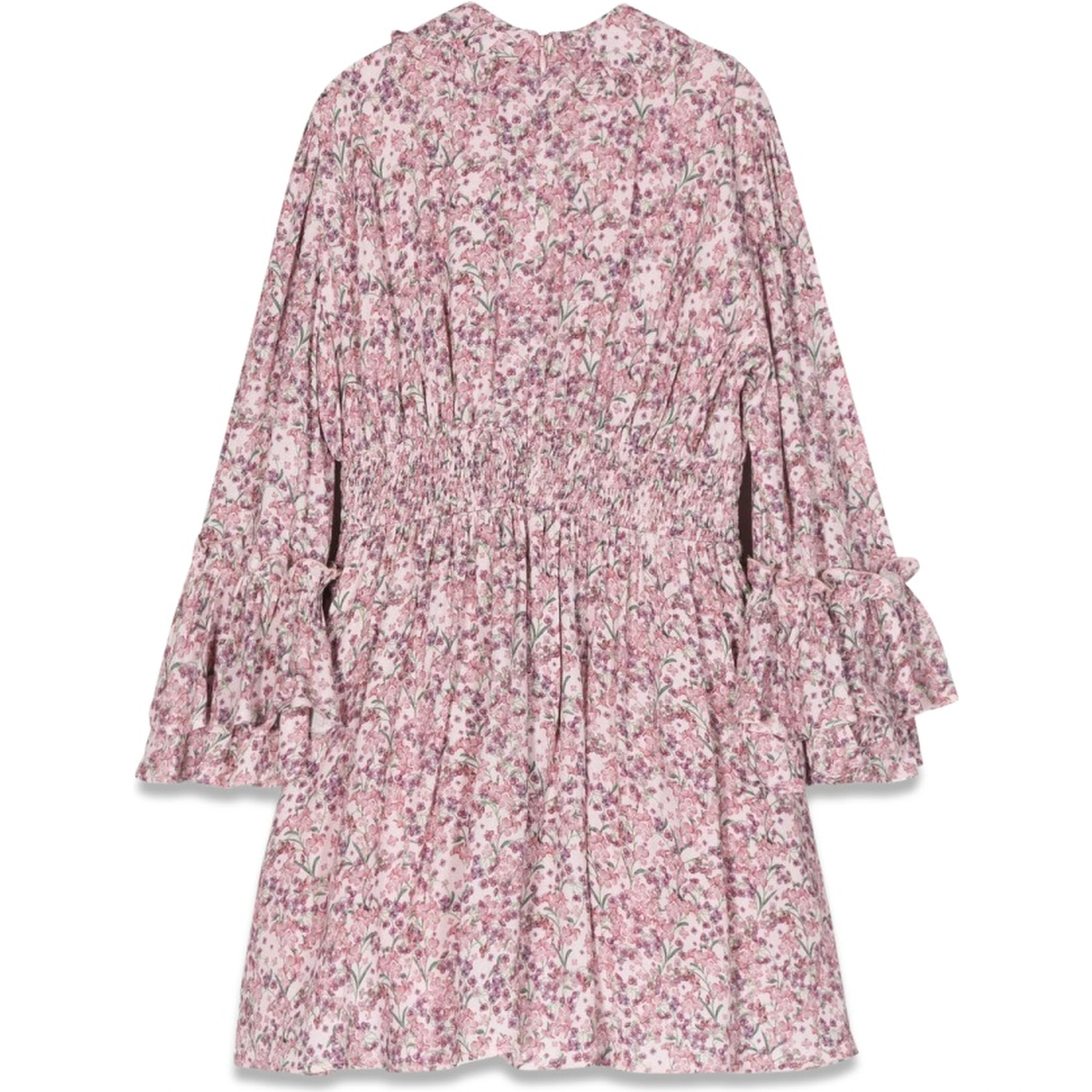 dress with ruffled collar and sleeves