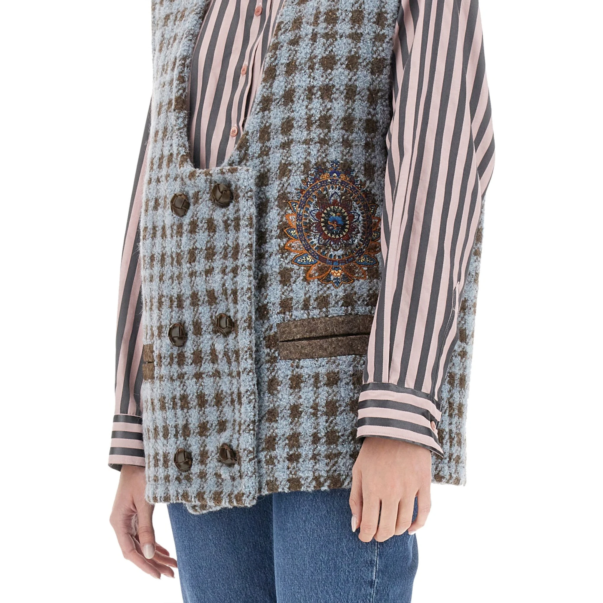 HOUNDSTOOTH OVER VEST