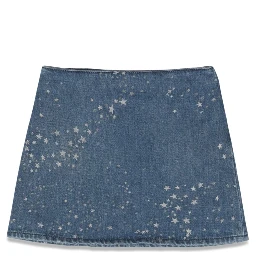 glitter denim skirt