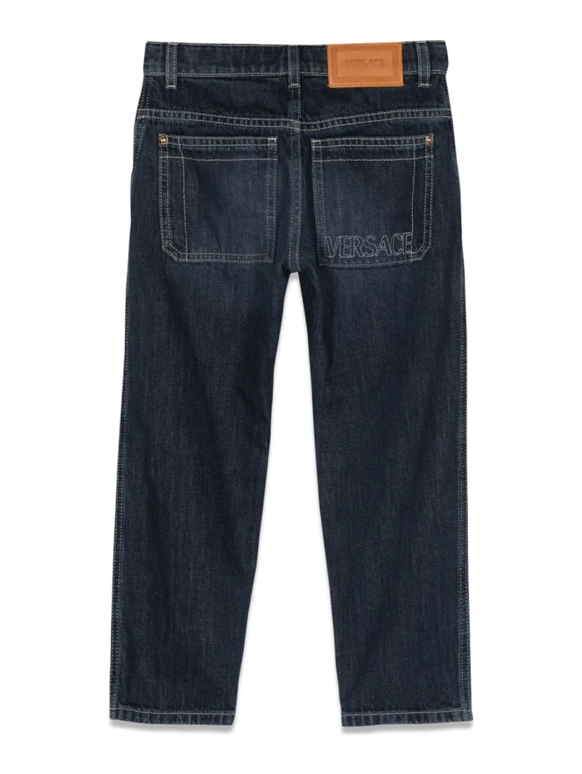 JEANS WITH EMBROIDERED LOGO