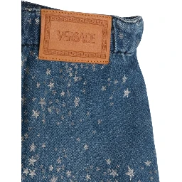 glitter denim skirt