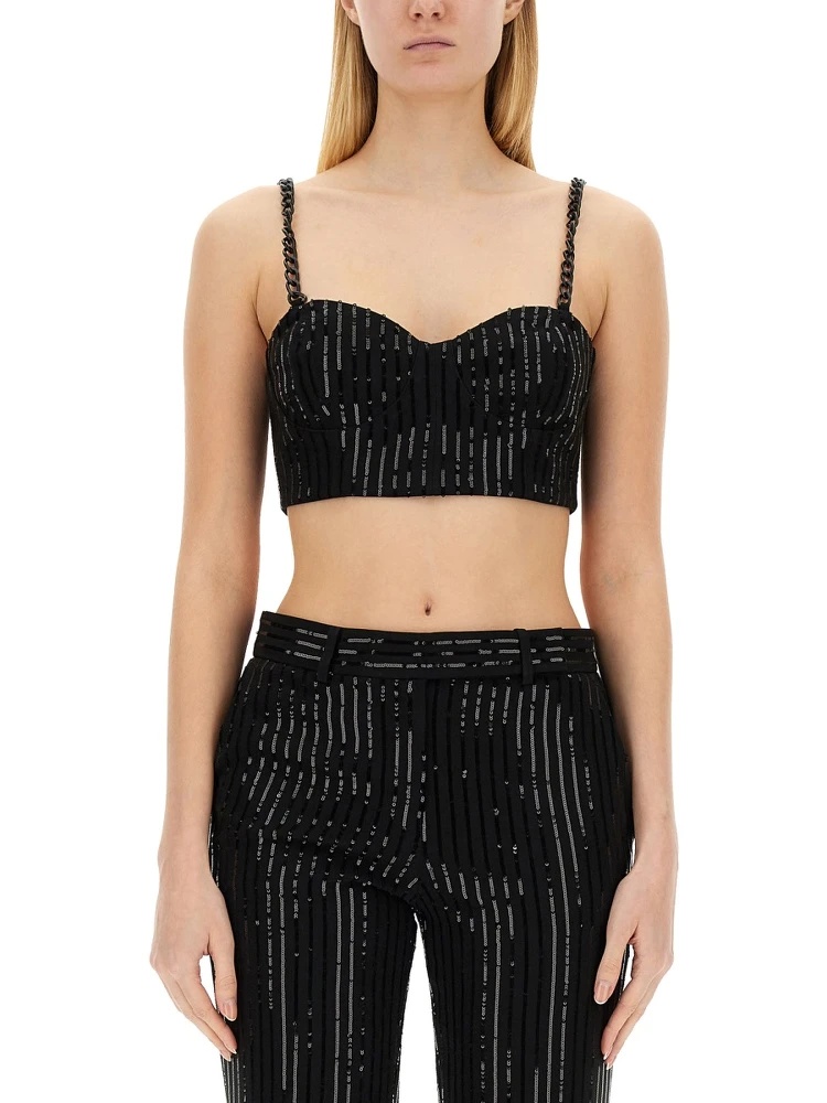 CREPE BUSTIER TOP
