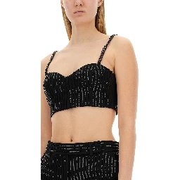 CREPE BUSTIER TOP