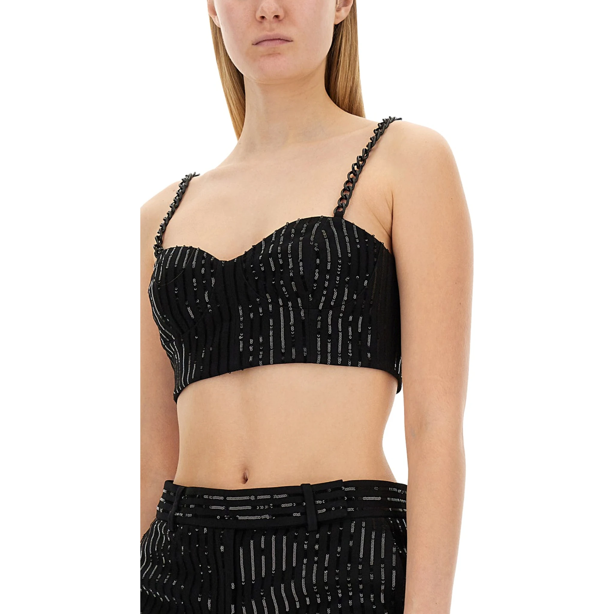 CREPE BUSTIER TOP