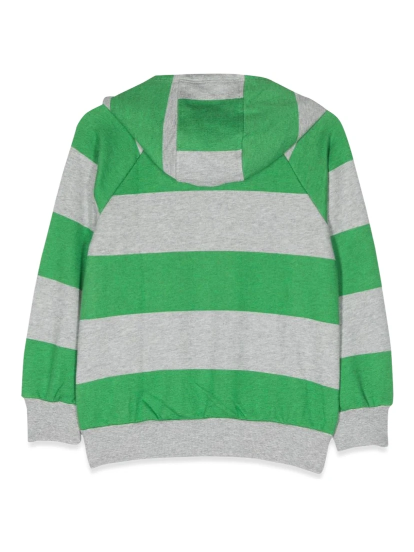 stripe zipper hoodie