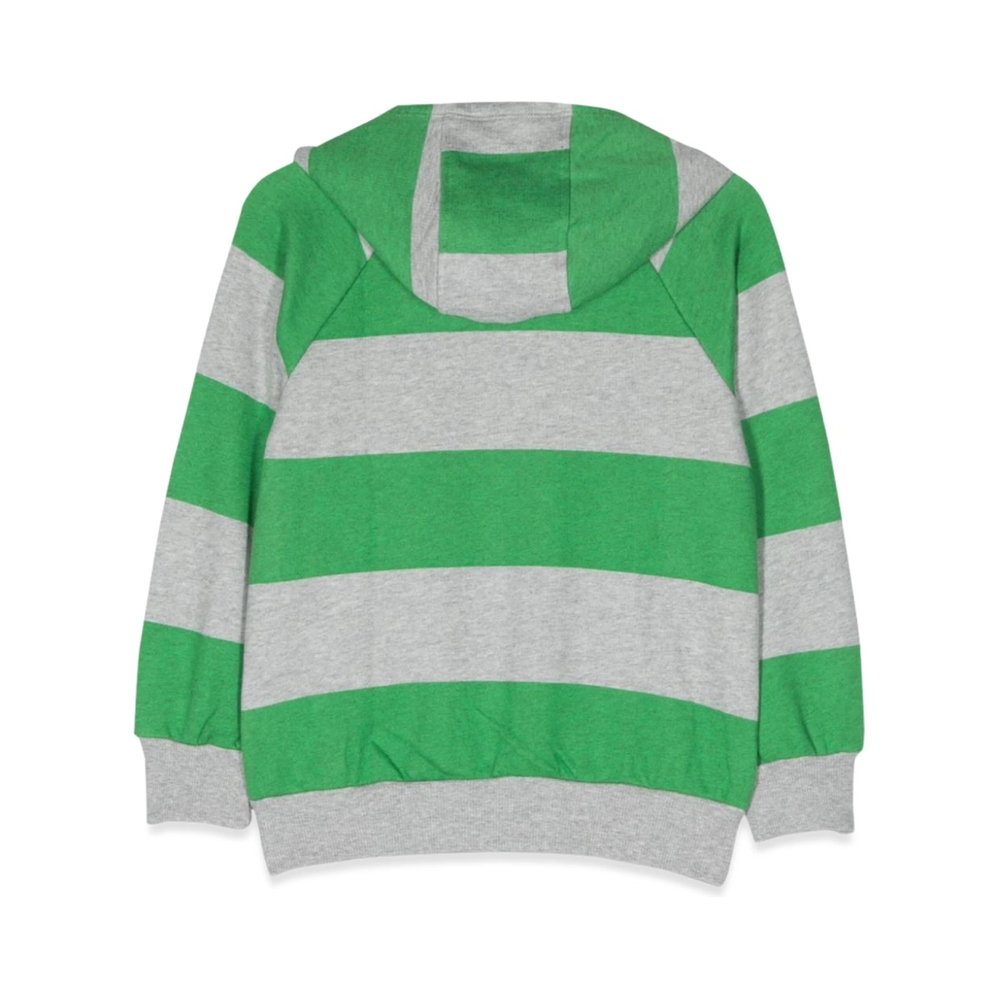 stripe zipper hoodie