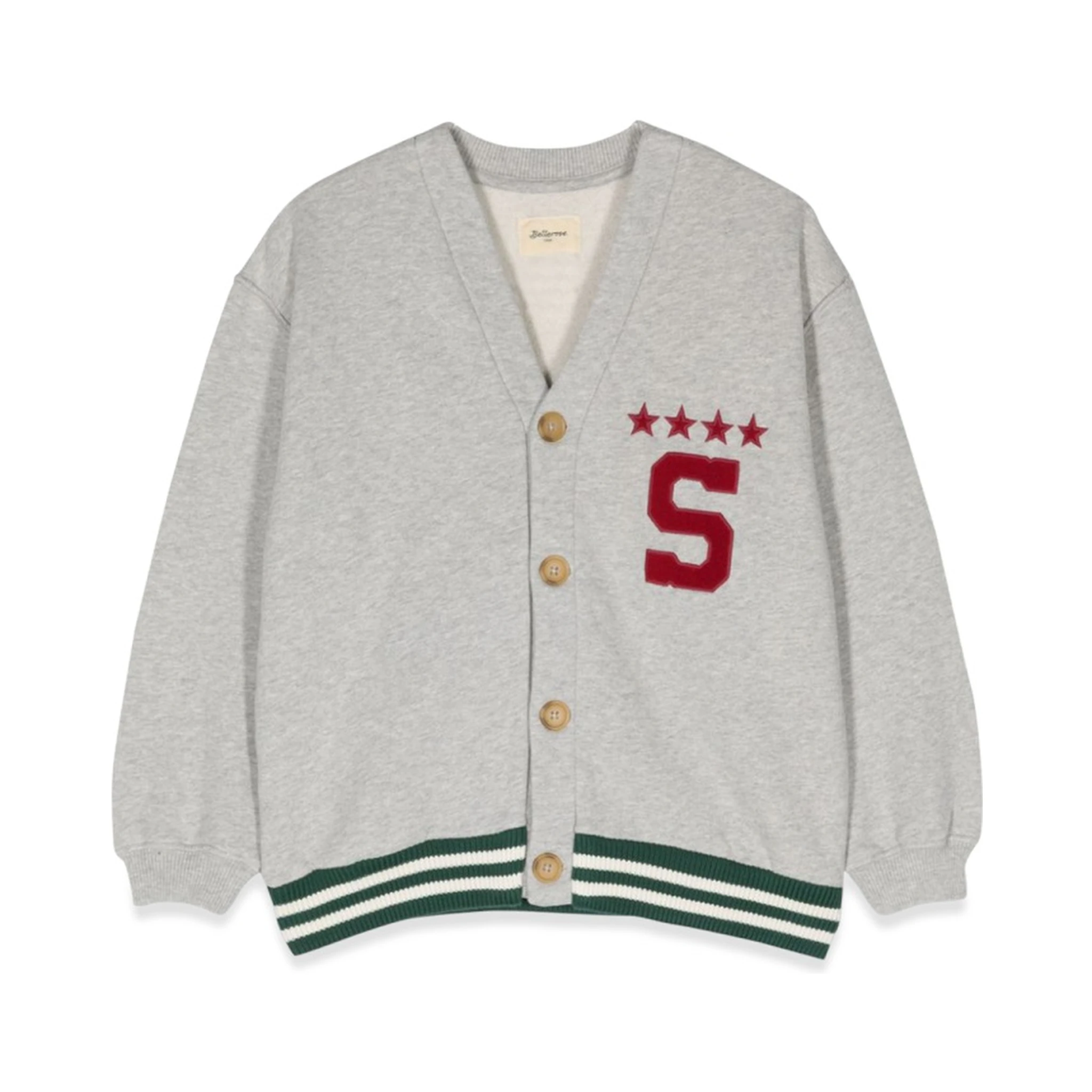 gray cardigan