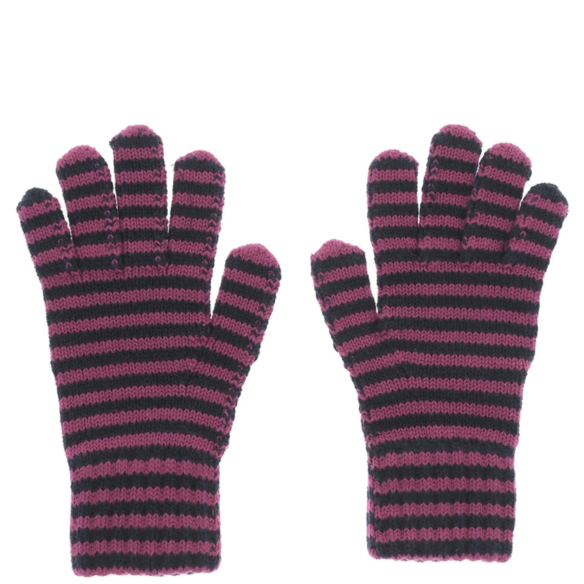 funny friens striped knitted gloves