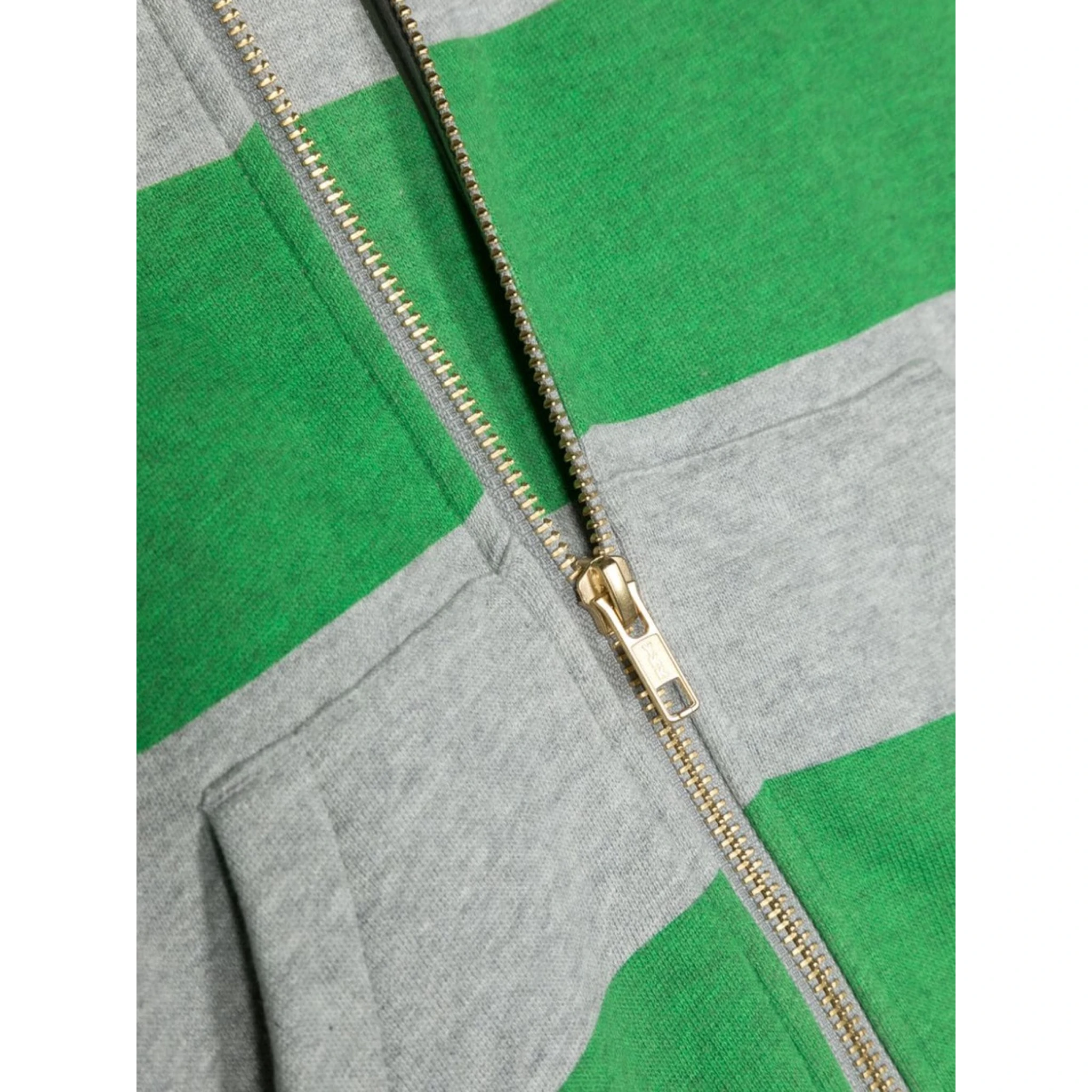 stripe zipper hoodie