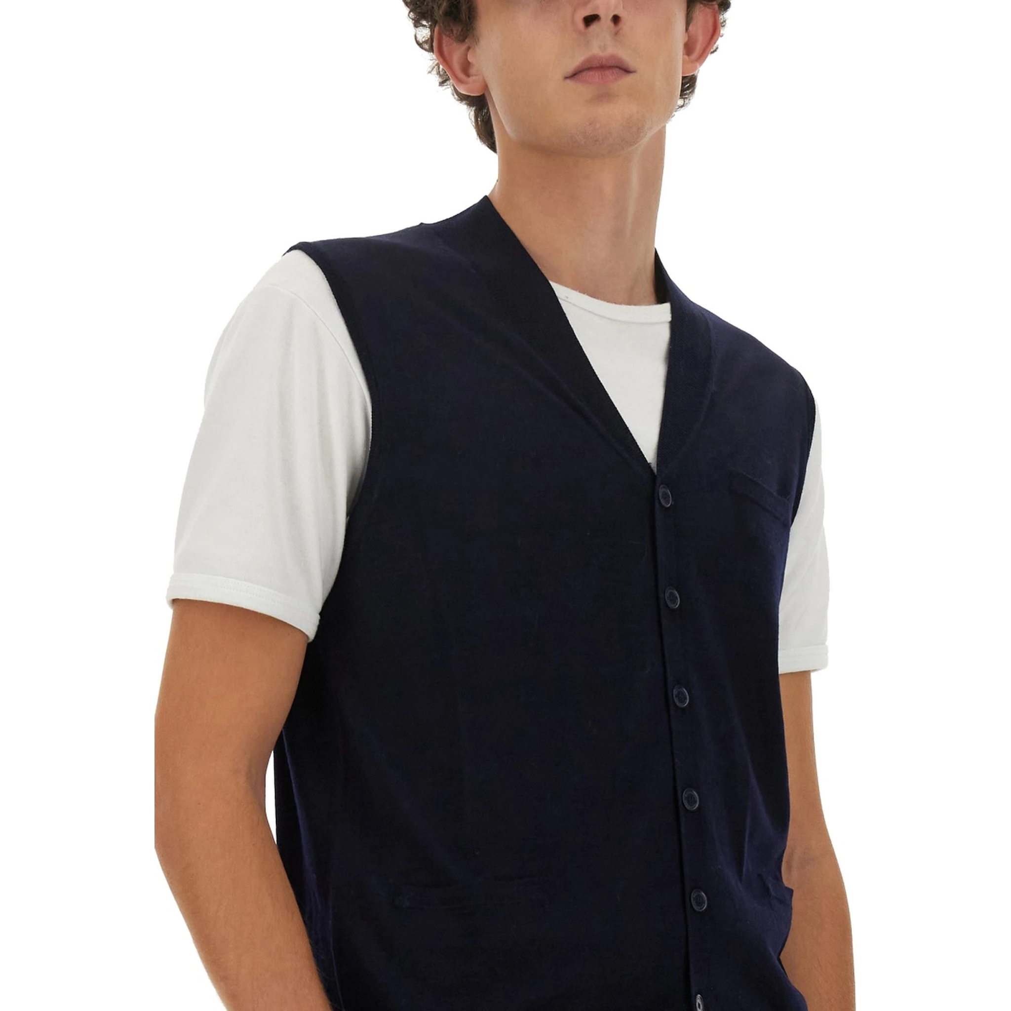 صدرية بياقة على شكل حرف V