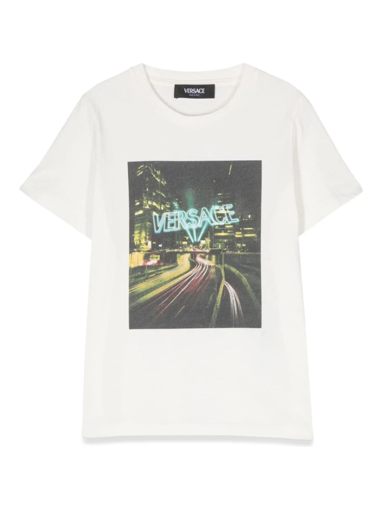 versace blinding lights print jersey t-shirt