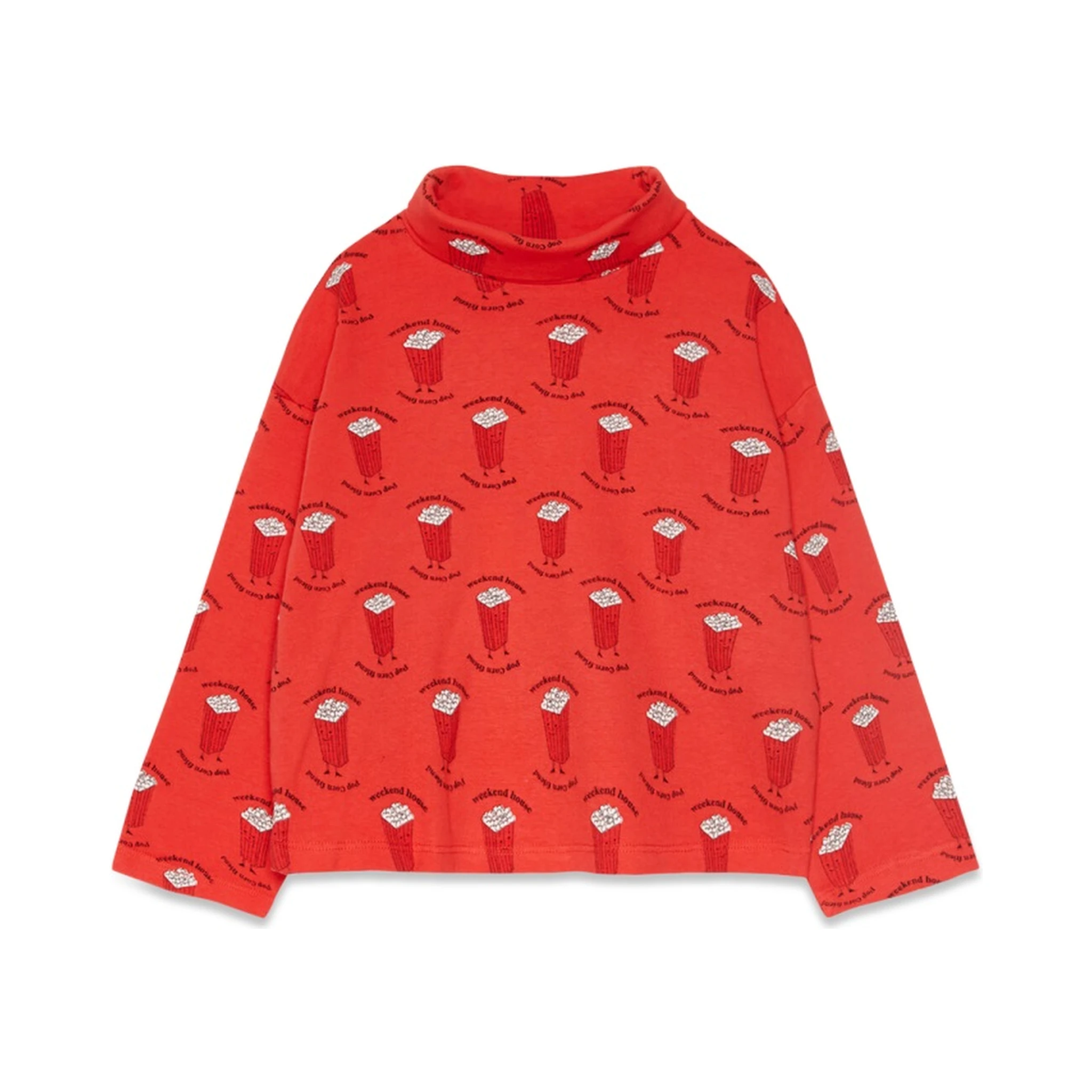 pop corn all over turtle neck