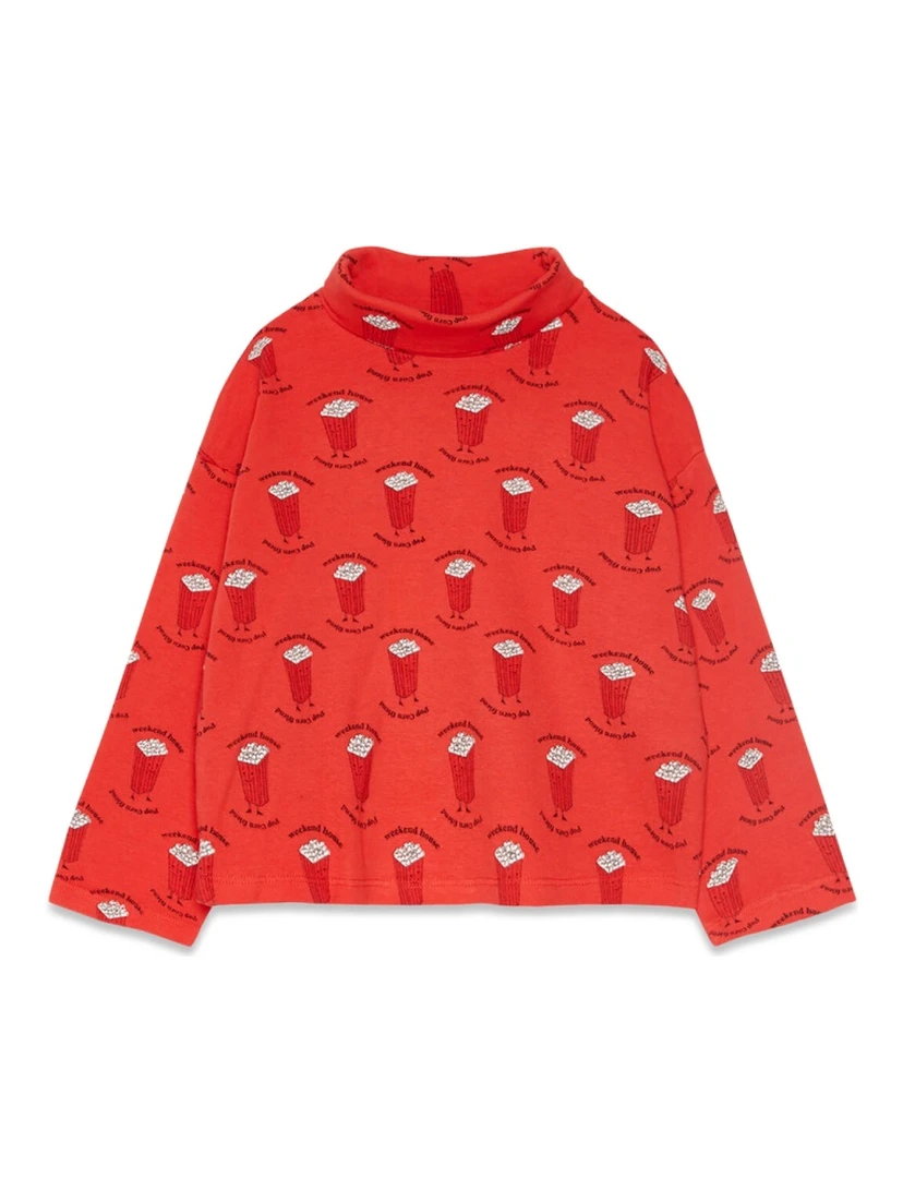 pop corn all over turtle neck