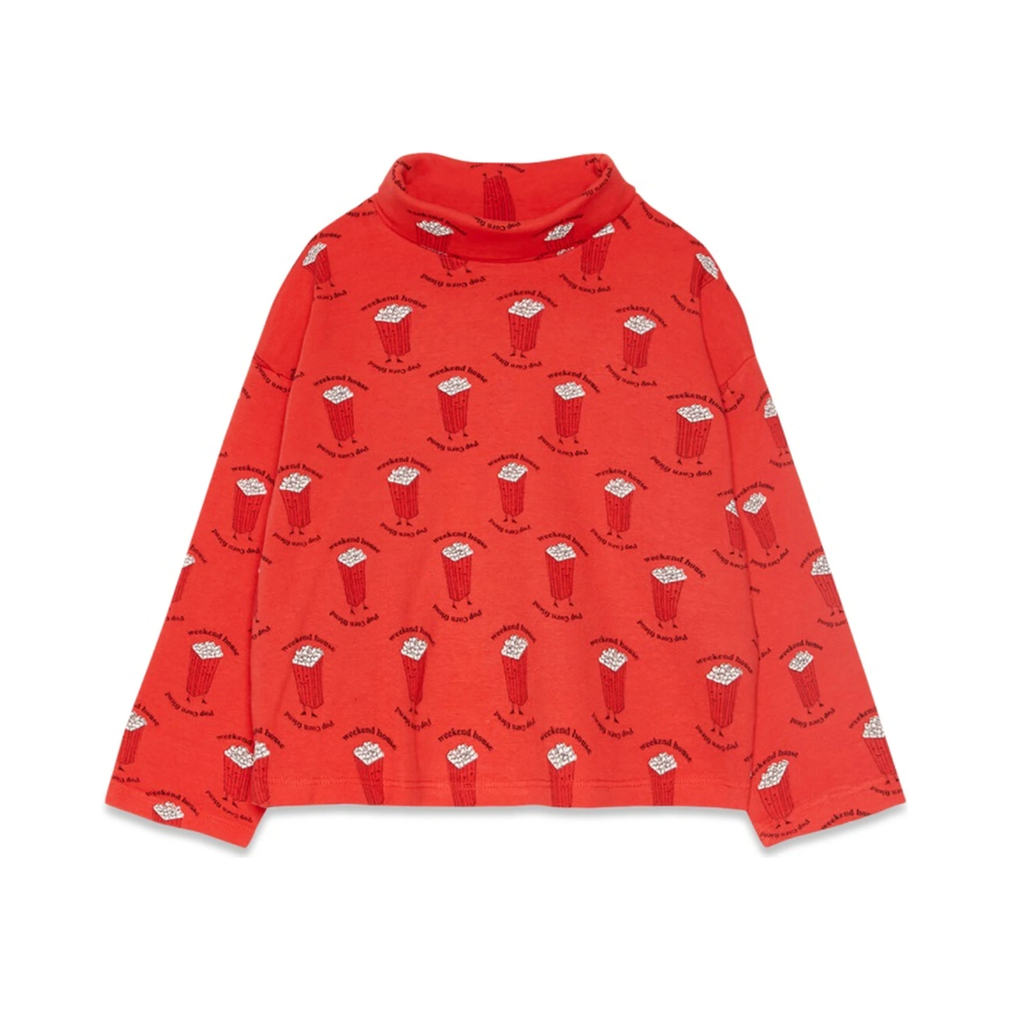 pop corn all over turtle neck