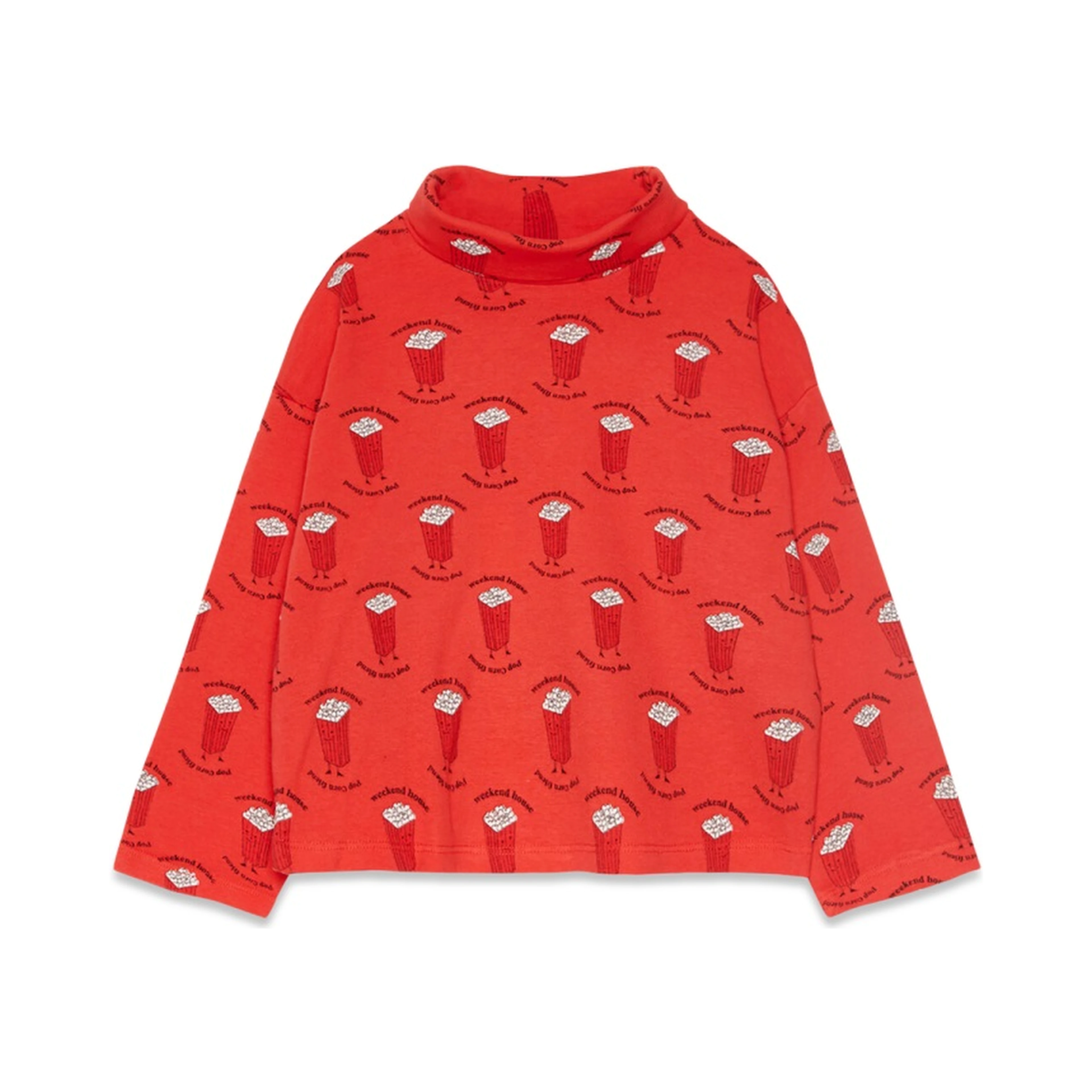 pop corn all over turtle neck