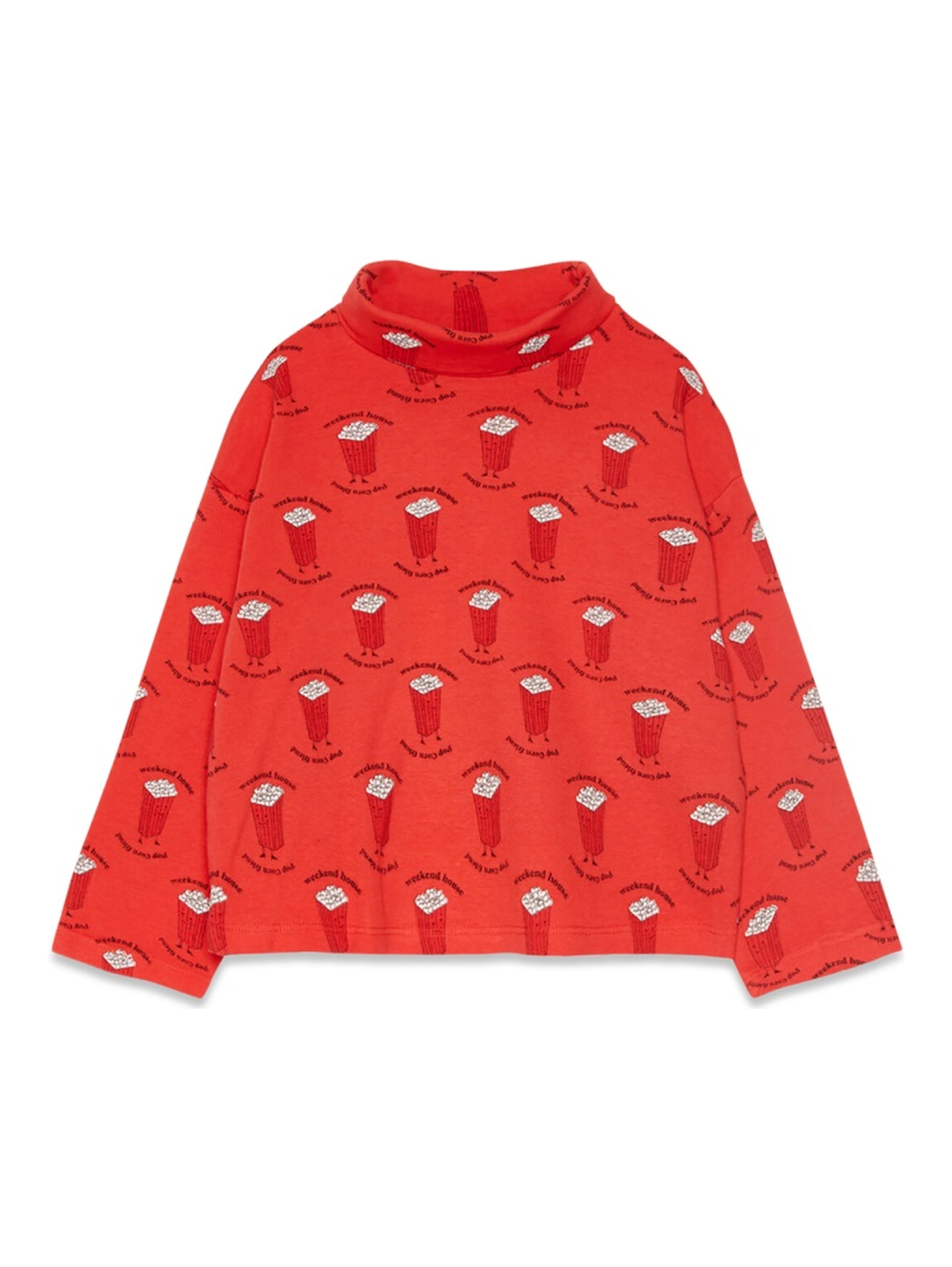 pop corn all over turtle neck