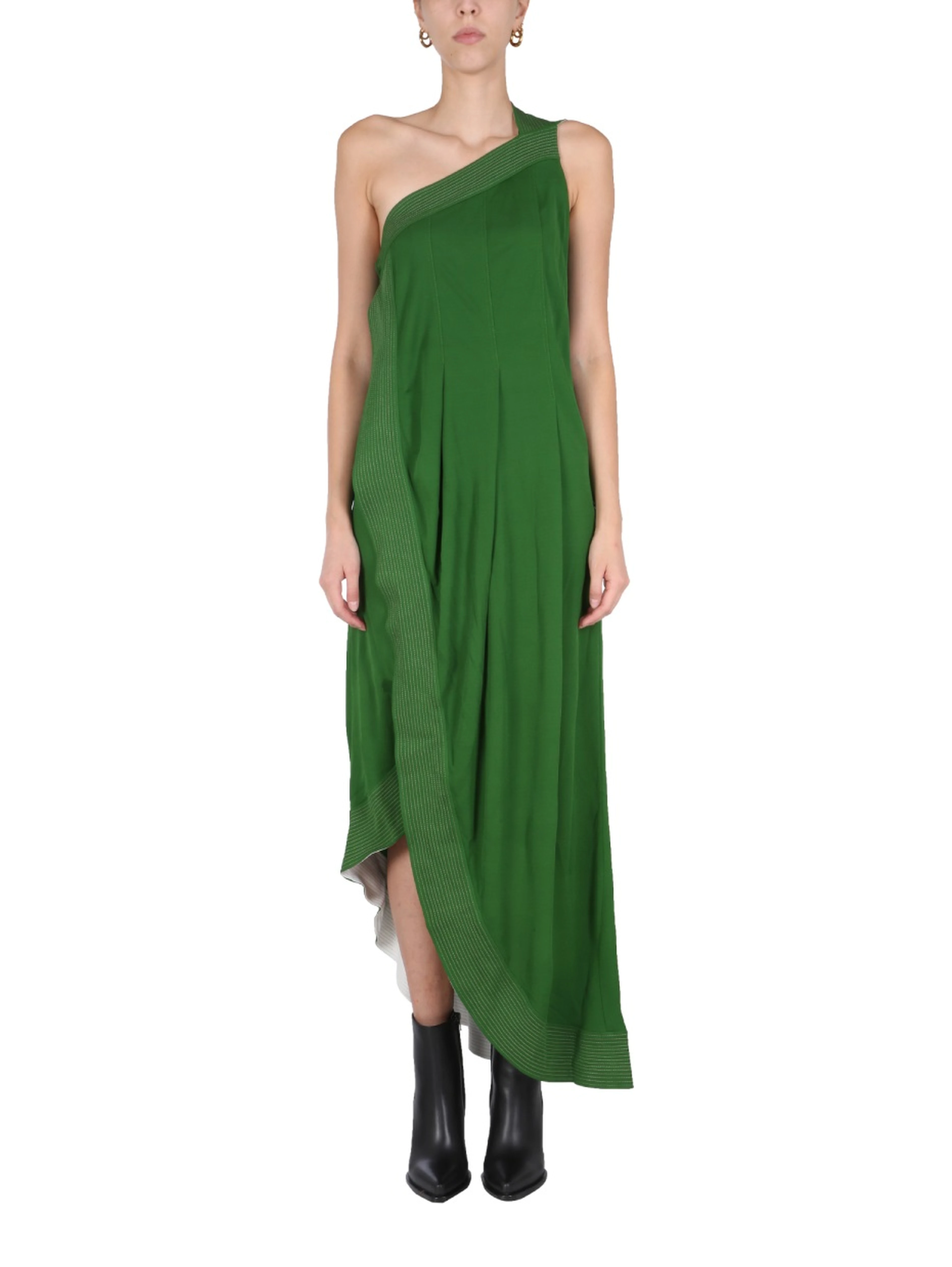 DRESS WITH CONTRASTING STITCHING