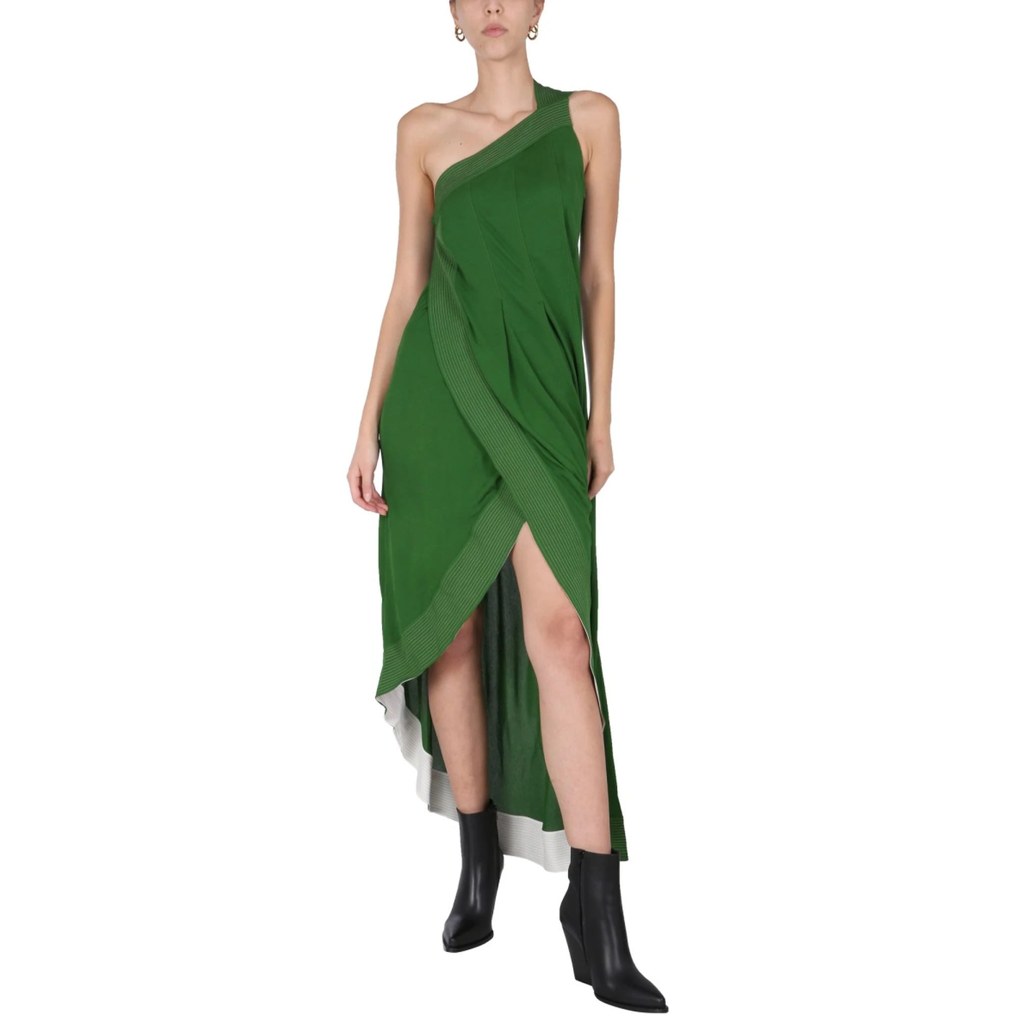 DRESS WITH CONTRASTING STITCHING