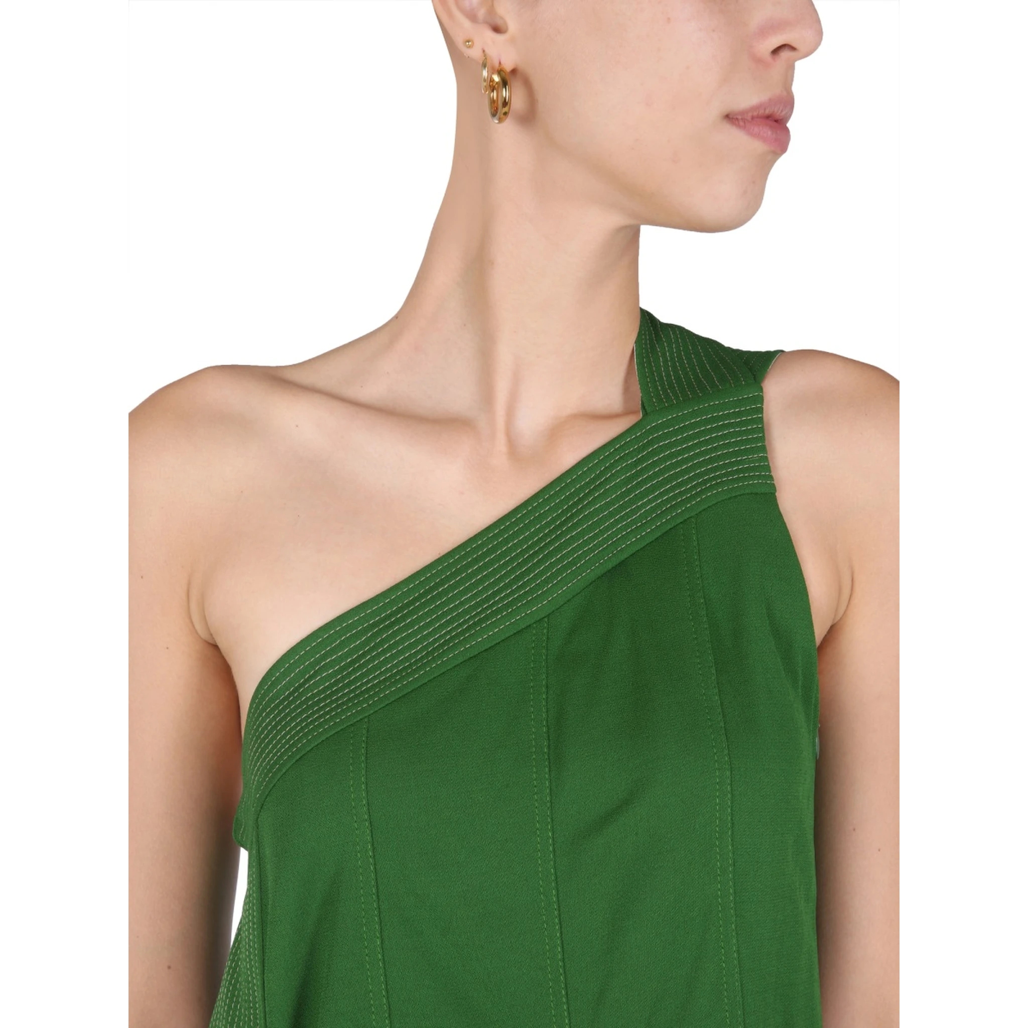 DRESS WITH CONTRASTING STITCHING