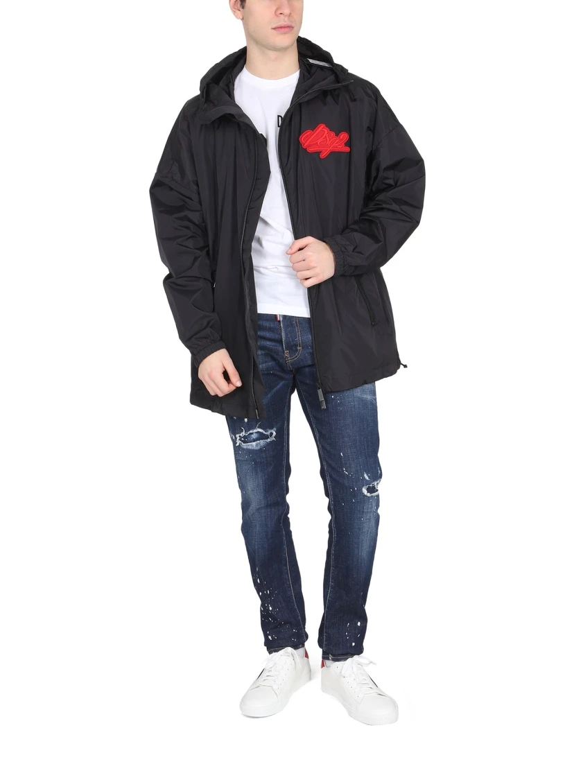 JACKET WITH LOGO PATCH