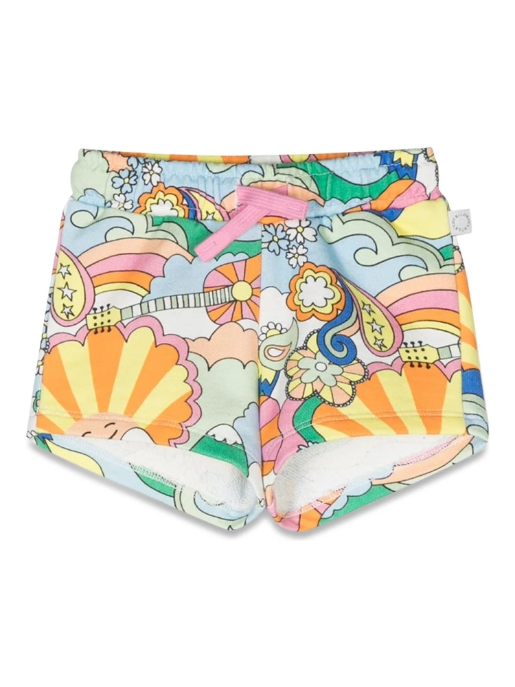 patterned print shorts