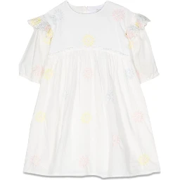 3/4 sleeve embroidered dress