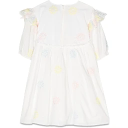 3/4 sleeve embroidered dress