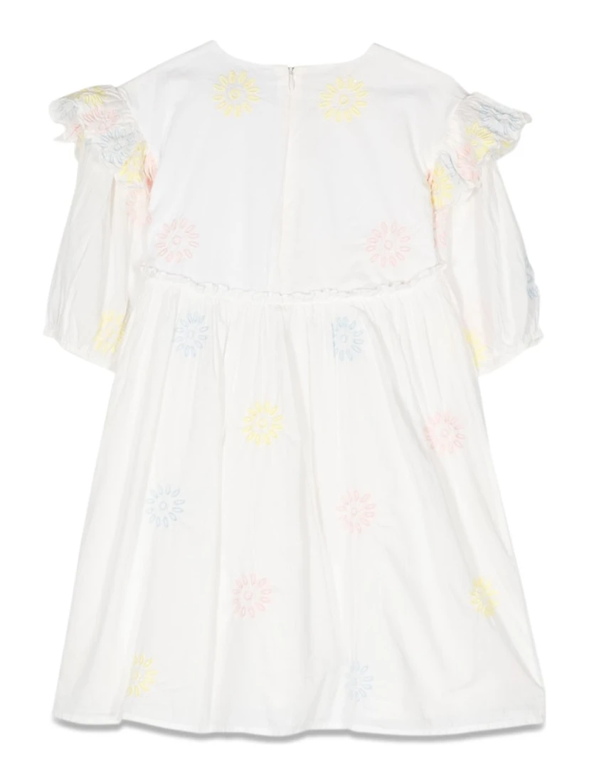 3/4 sleeve embroidered dress