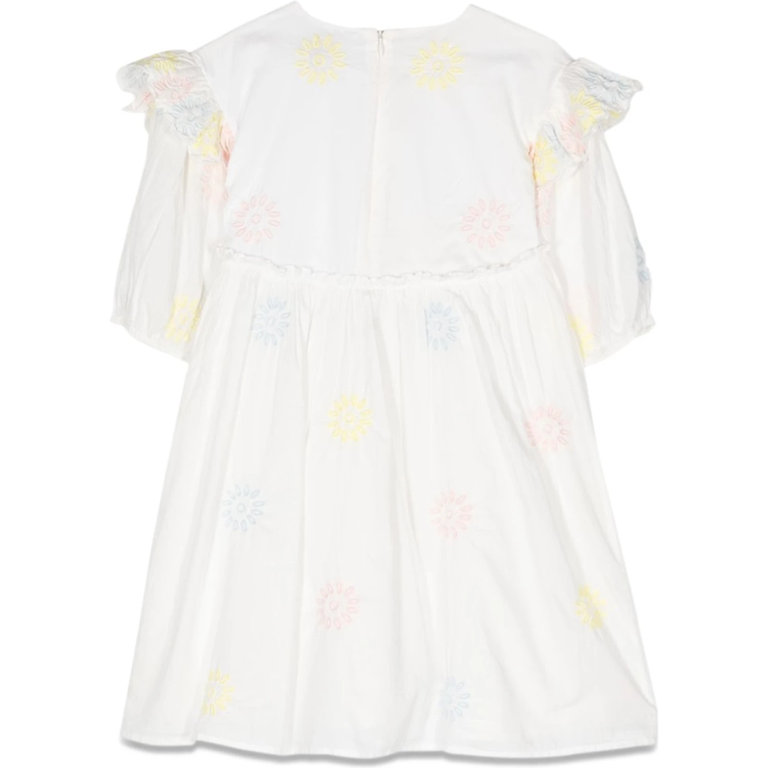 3/4 sleeve embroidered dress