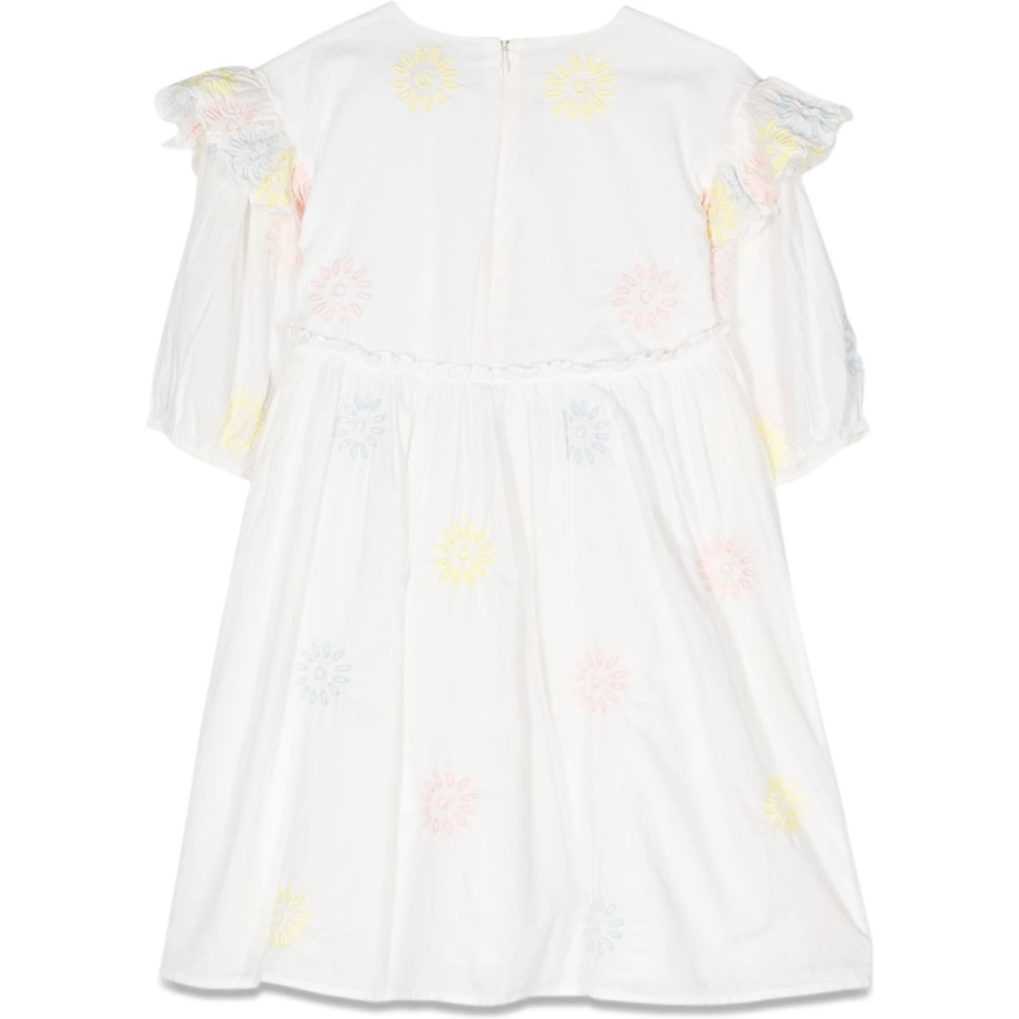 3/4 sleeve embroidered dress