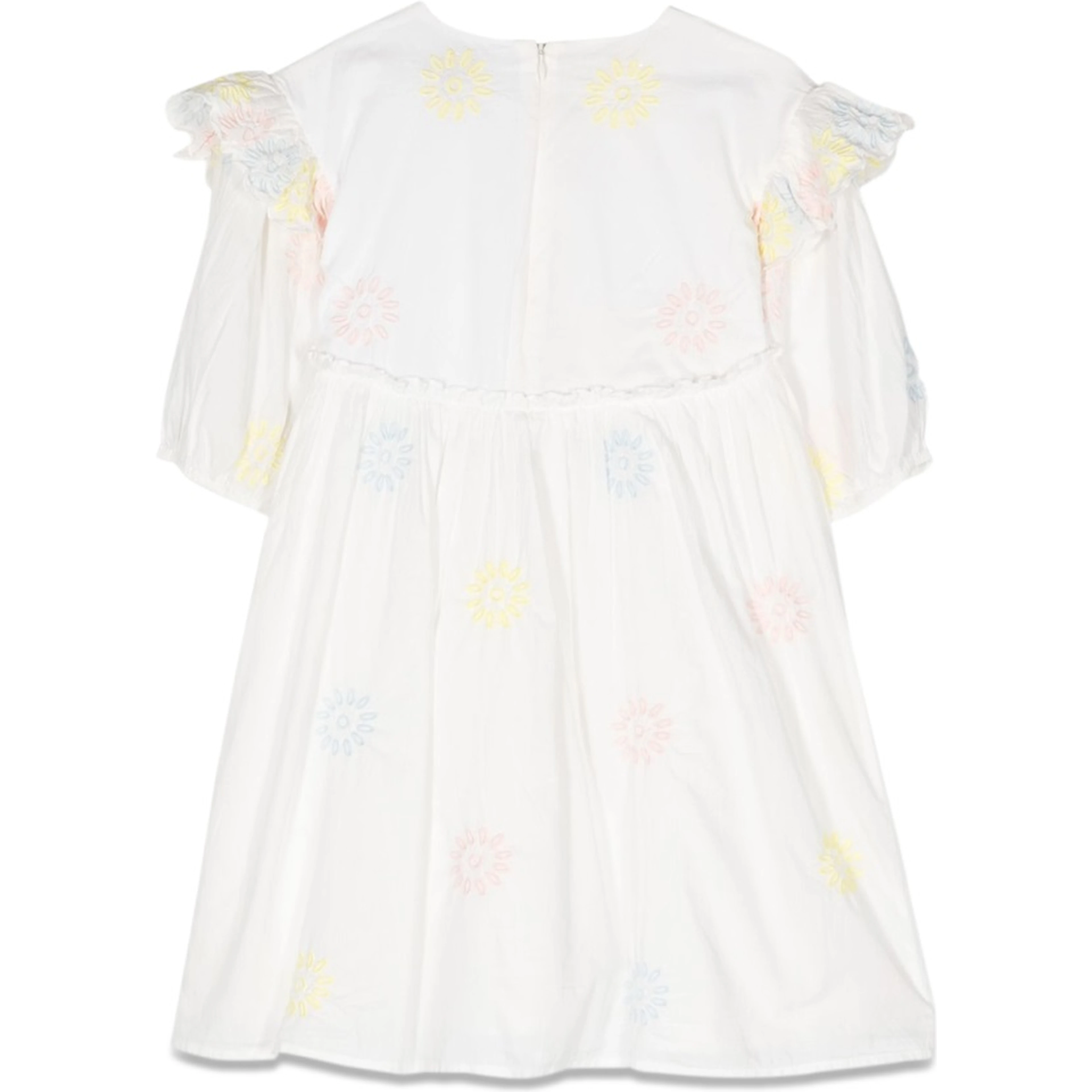 3/4 sleeve embroidered dress