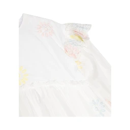 3/4 sleeve embroidered dress