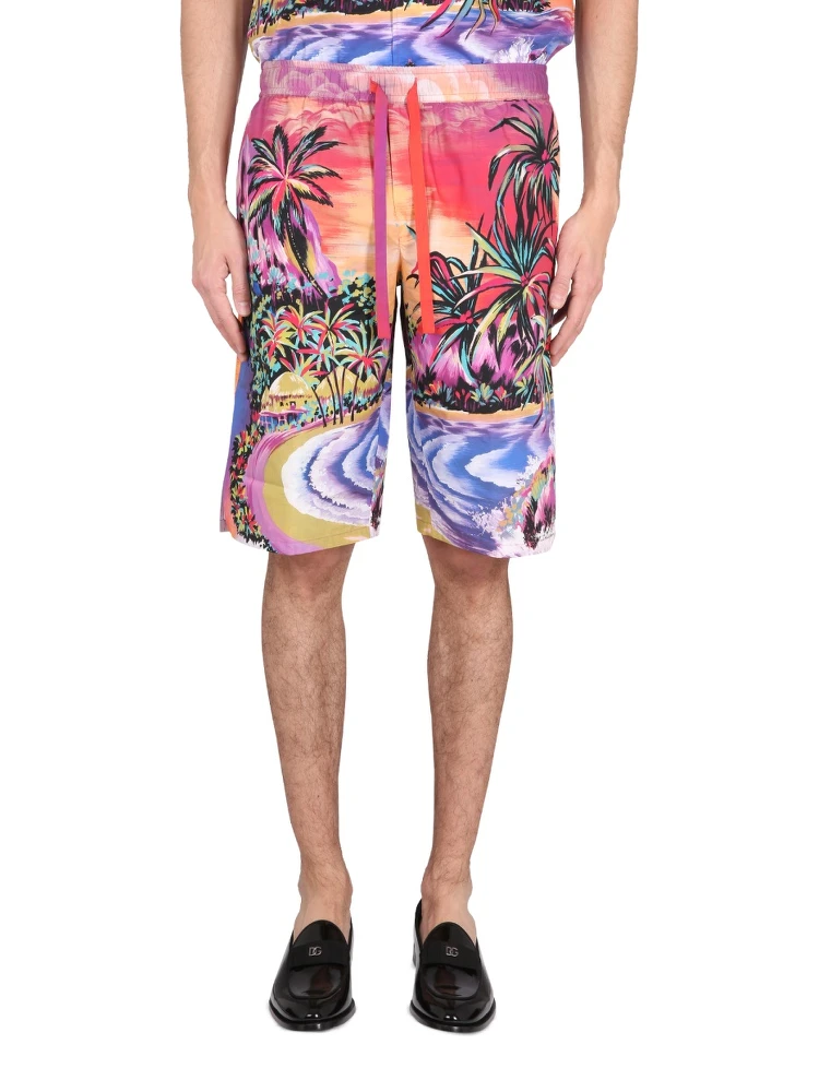 BERMUDA SHORTS WITH HAWAII PRINT