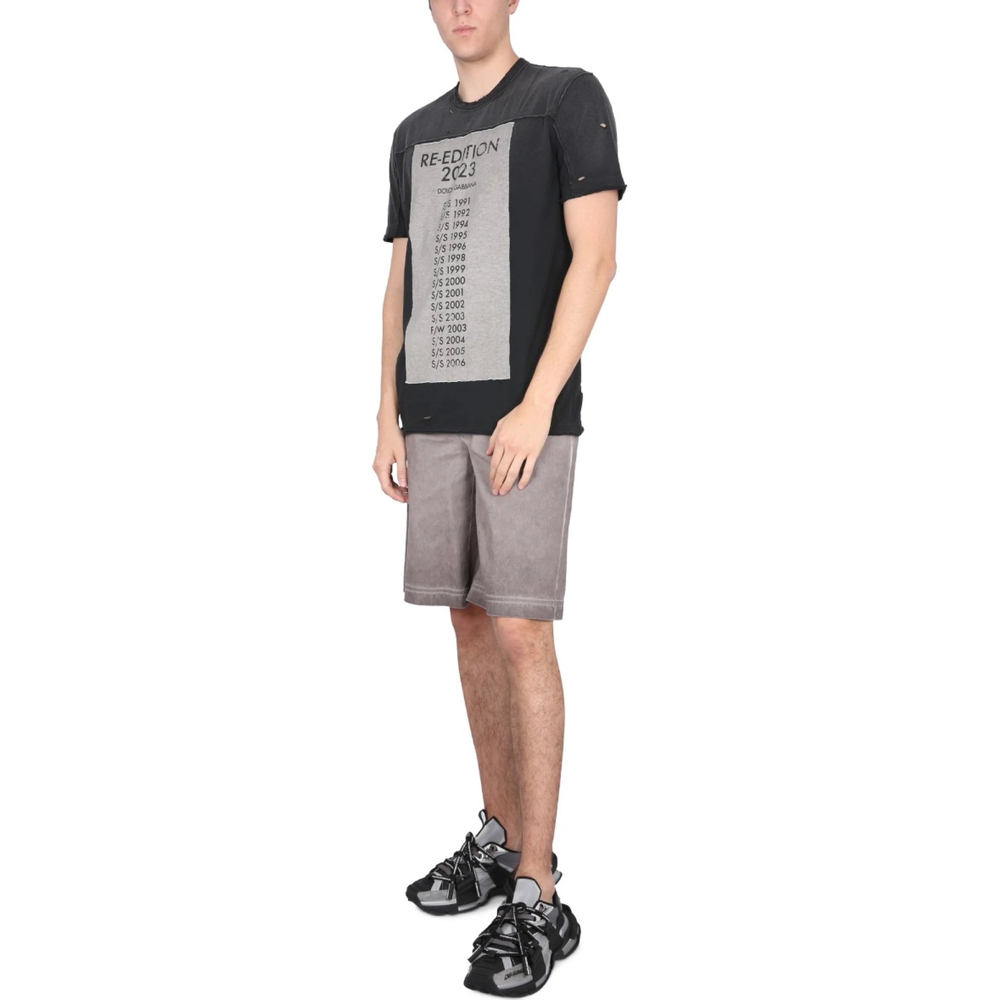 BERMUDA SHORTS WITH LOGO PLAQUE