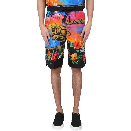 BERMUDA SHORTS WITH SUNSET PRINT