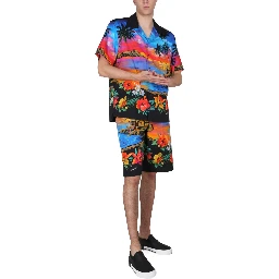 BERMUDA SHORTS WITH SUNSET PRINT