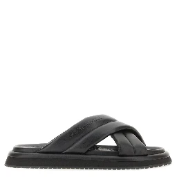 NAPPA EFFECT FABRIC SANDAL