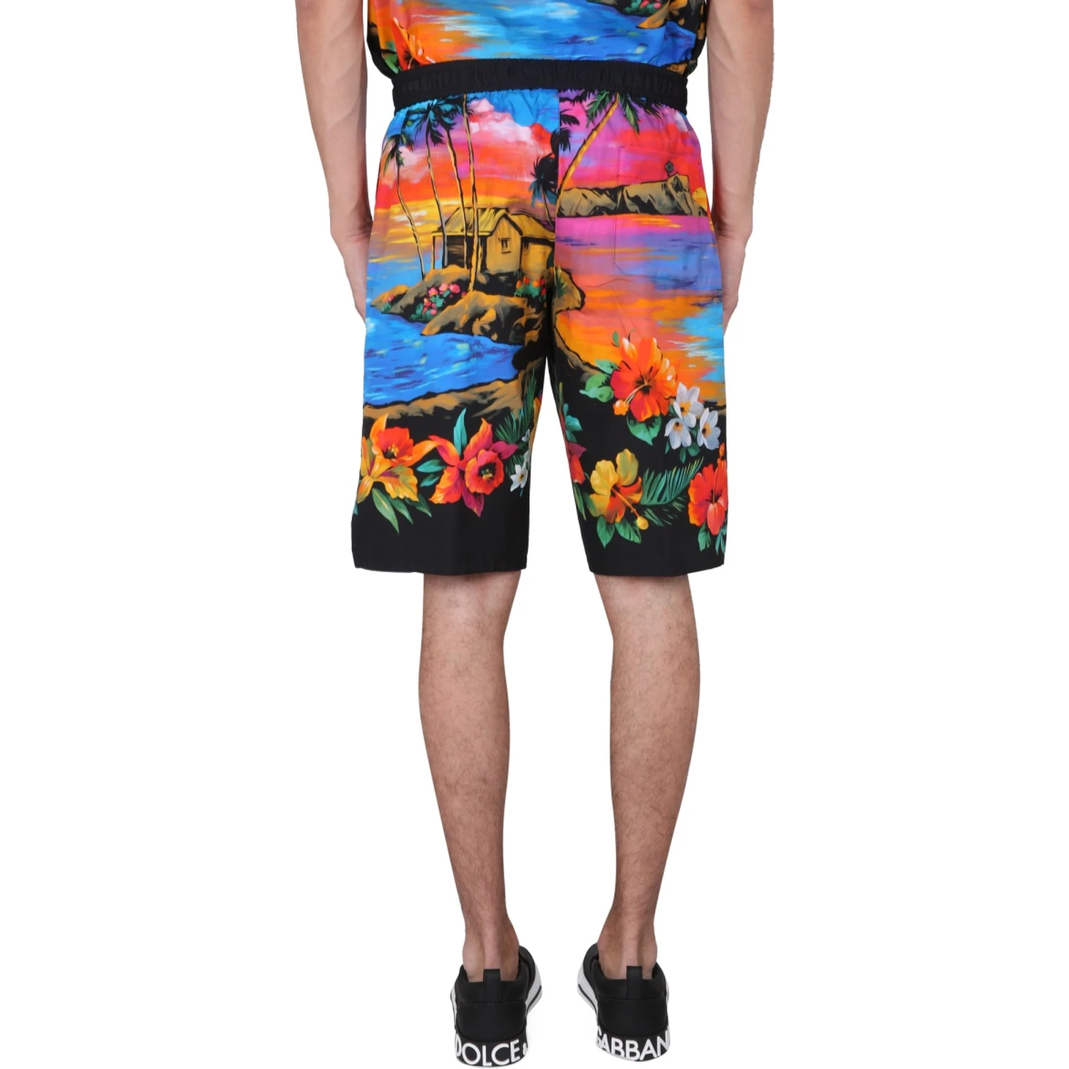 BERMUDA SHORTS WITH SUNSET PRINT