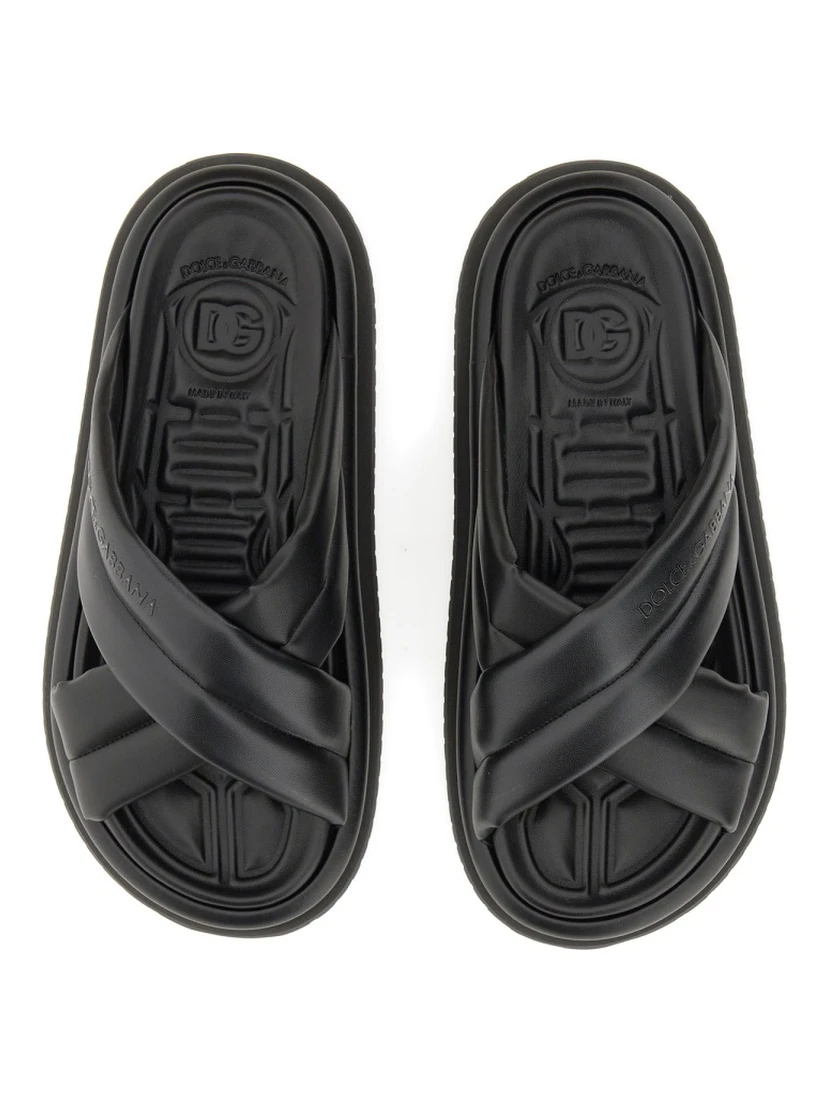 NAPPA EFFECT FABRIC SANDAL