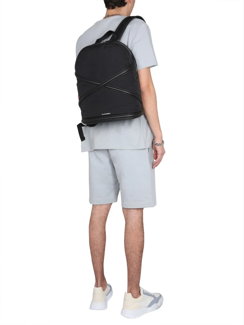 BERMUDA SHORTS WITH GRAFFITI LOGO PRINT