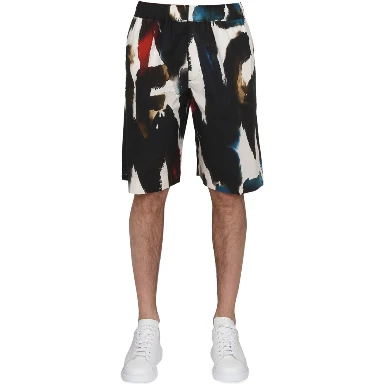 BERMUDA WITH LOGO PRINT