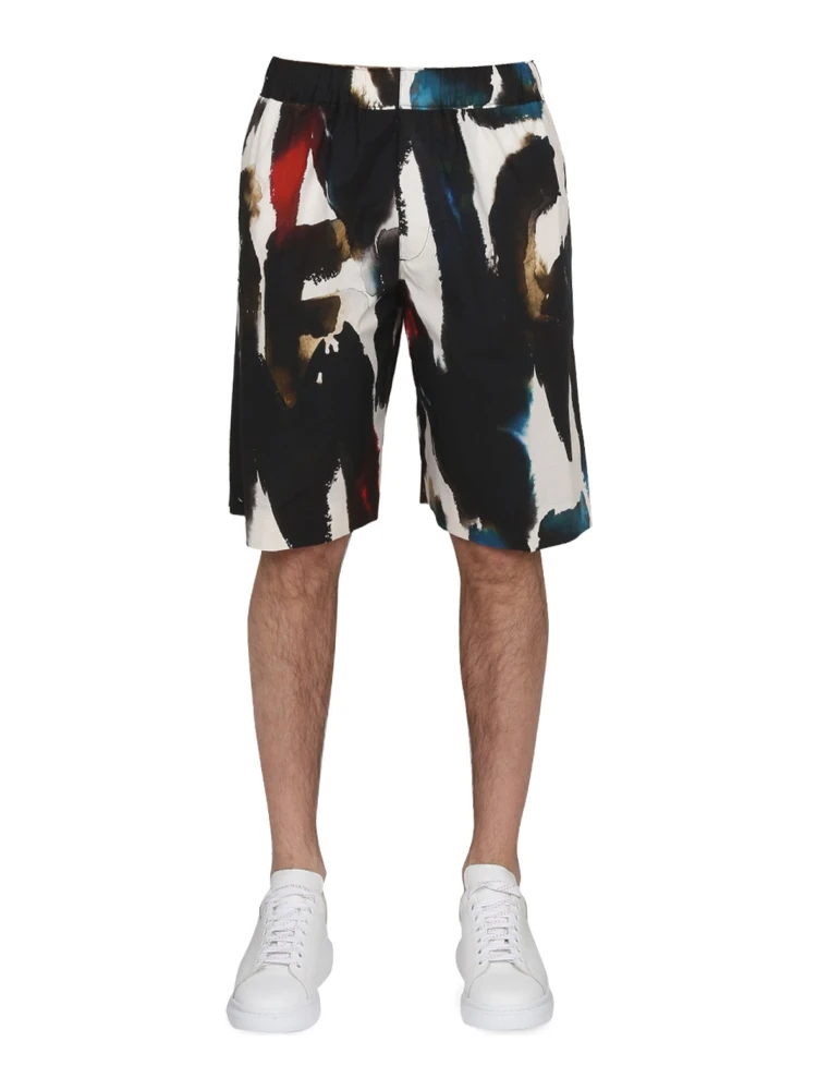 BERMUDA WITH LOGO PRINT